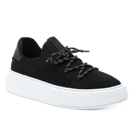 Anthro J/slides black Damien Perforated Knit Platform Sneakers Shoes size 8 - Picture 1 of 7